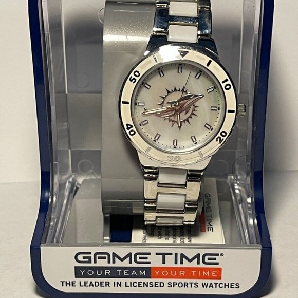 Game Time Accessories - Miami Dolphins NFL Game Time Stainless Steel "Pearl" Women's Watch !!!NEW!!!